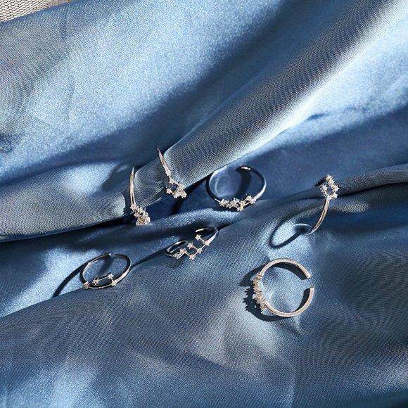 925 Sterling Silver Zodiac Resizable Ring-Gemini - Picture 6 of 6